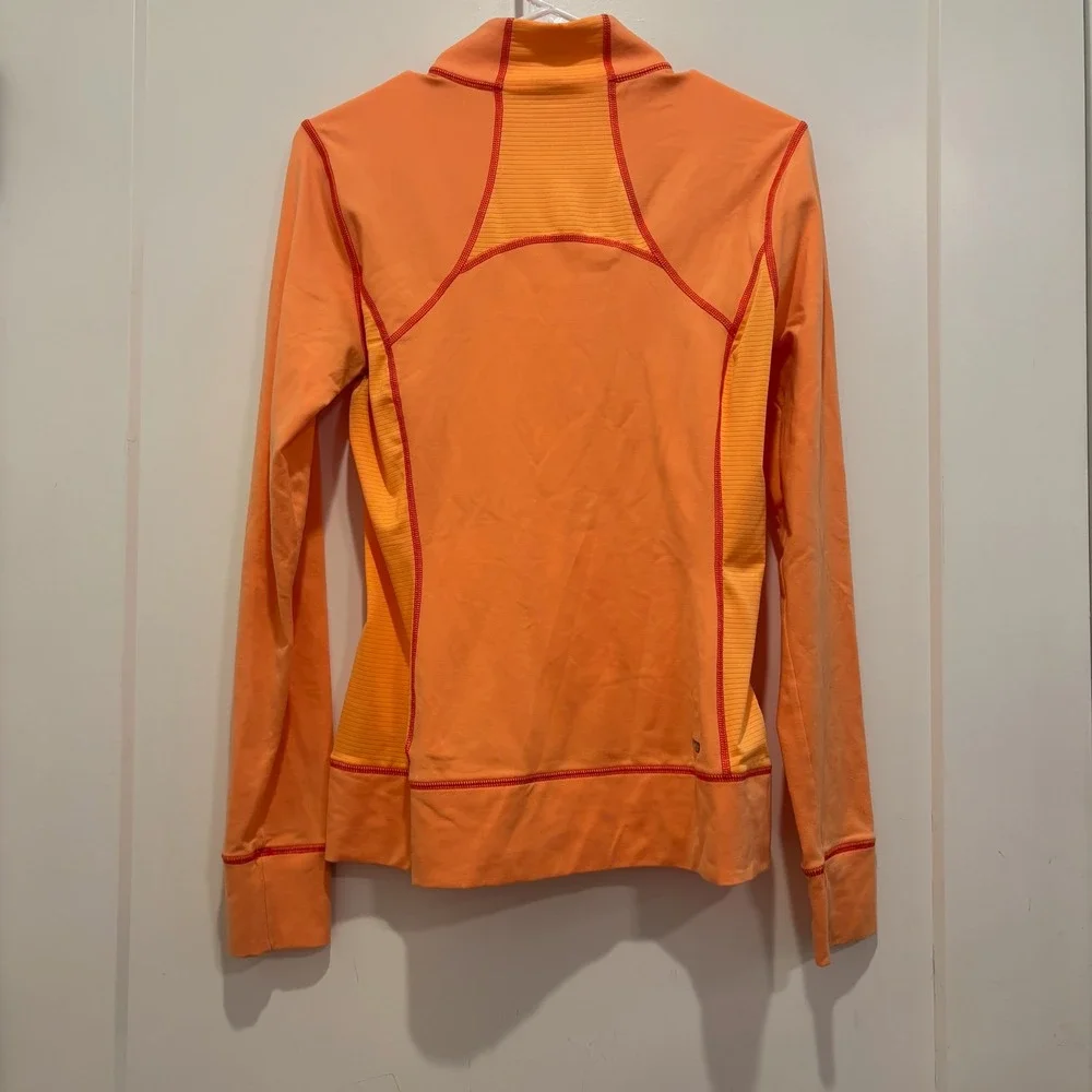 The‎ North Face Womens Orange Full Zip Athletic Track Jacket Mock Neck Medium